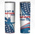 Personalized USA Gymnastics Skinny Tumbler 2024 United States Flag Curve Style