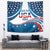 Personalized USA Gymnastics Tapestry 2024 United States Flag Curve Style