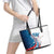 Personalized USA Fencing Leather Tote Bag 2024 United States Flag Curve Style