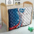 Personalized USA Fencing Quilt 2024 United States Flag Curve Style