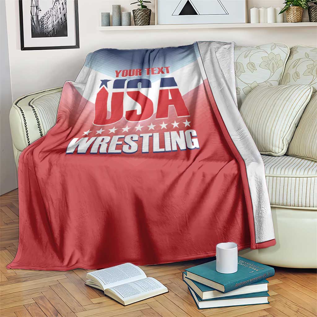 Custom USA Wrestling Blanket 2024 Sporty Style