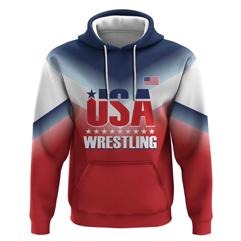 Custom USA Wrestling Hoodie 2024 Sporty Style - Wonder Print Shop