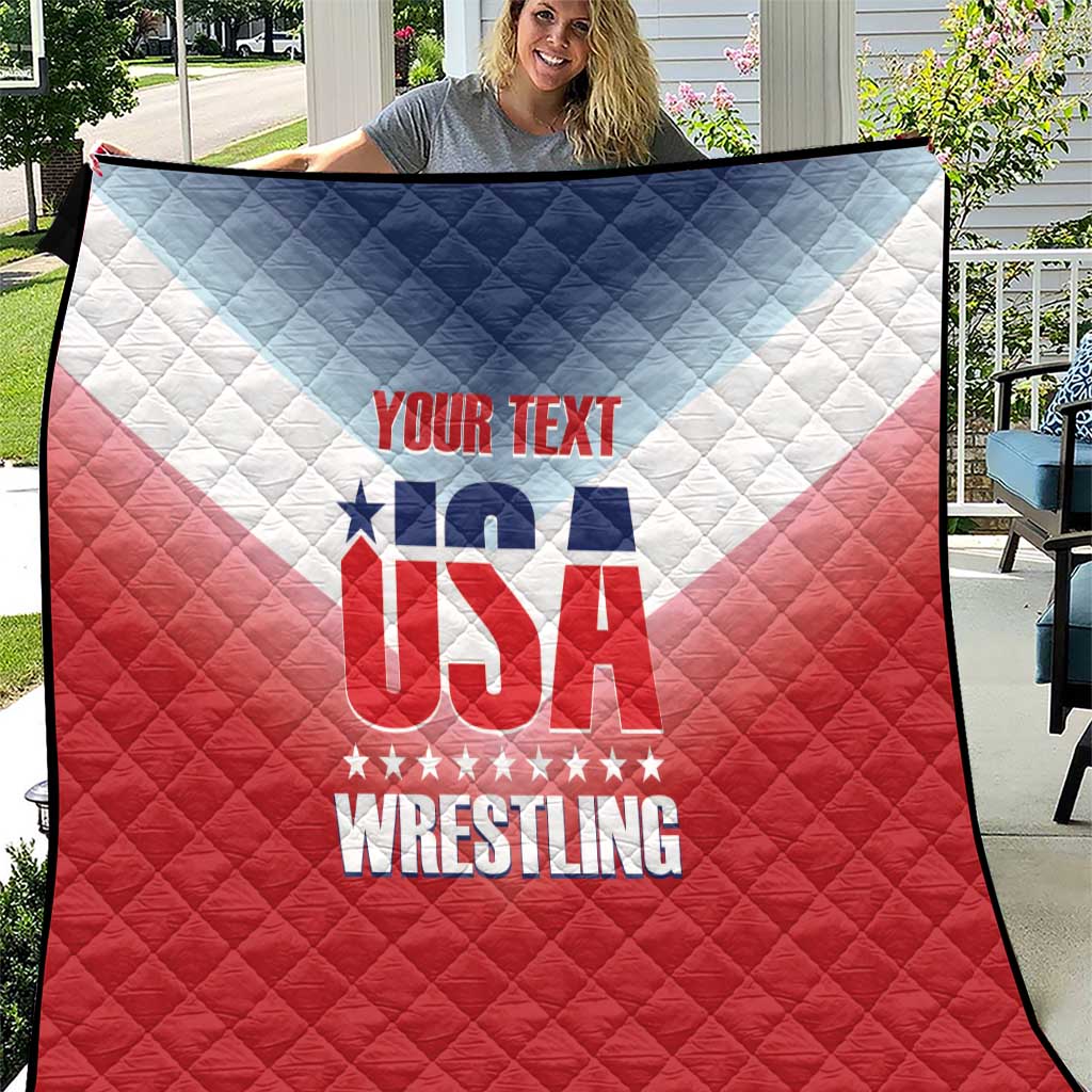 Custom USA Wrestling Quilt 2024 Sporty Style