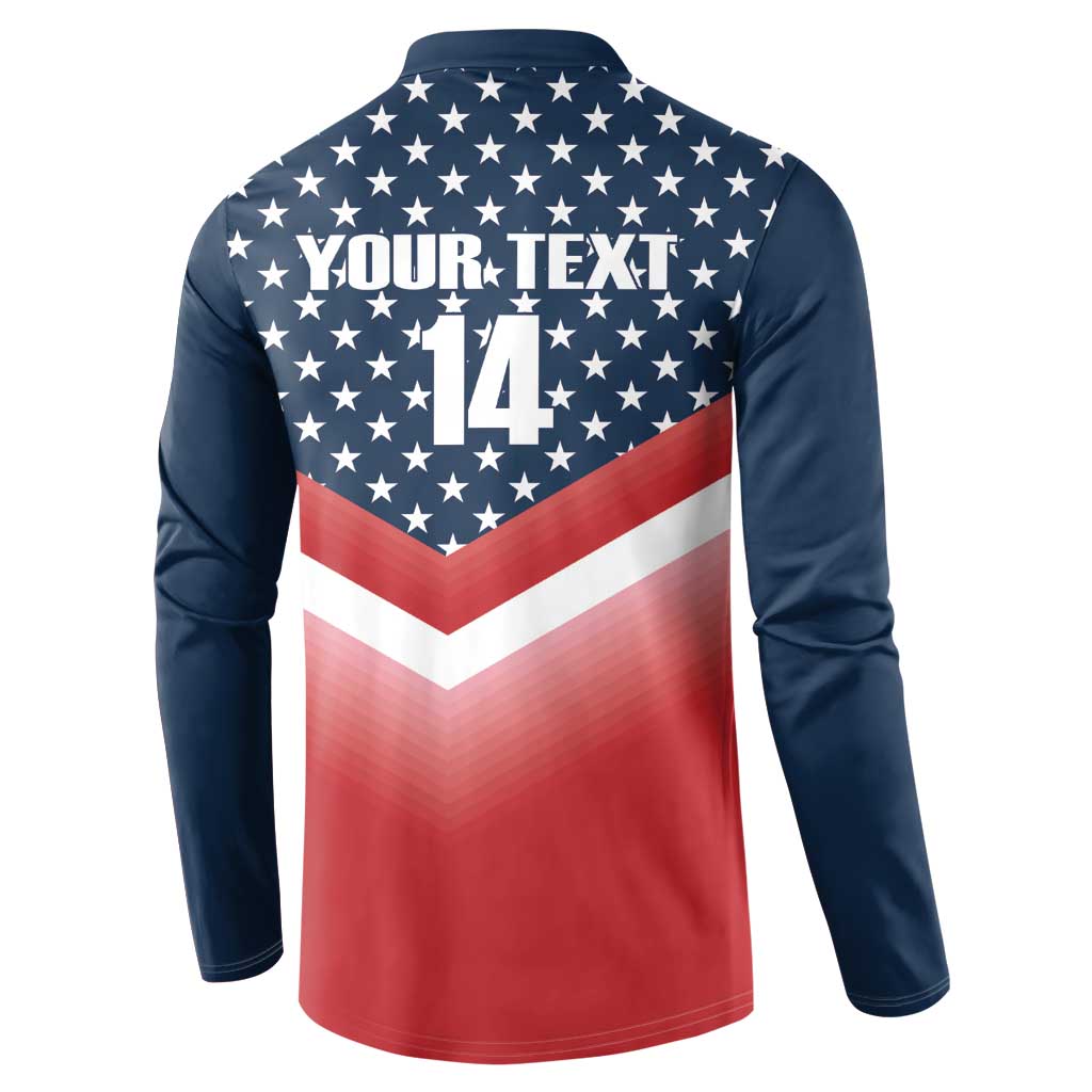 Navy back graphic sweatshirt with star pattern, Your Text, and number 14
