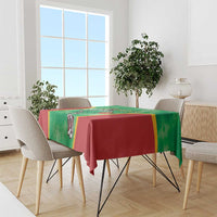 Lithuania Tie Dye Basketball Custom Tablecloth Lietuva Skeleton Green - Wonder Print Shop