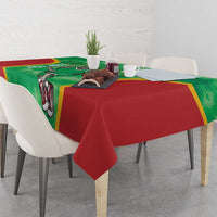Lithuania Tie Dye Basketball Custom Tablecloth Lietuva Skeleton Green - Wonder Print Shop