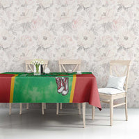 Lithuania Tie Dye Basketball Custom Tablecloth Lietuva Skeleton Green - Wonder Print Shop