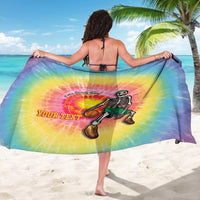 Lithuania Basketball Custom Sarong 100th Anniversary Skeleton Colorful Tie Dye - Wonder Print Shop