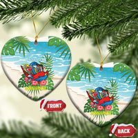 Guyana Christmas Ceramic Ornament Chilling Macaw It's 5 o'clock Somewhere - Wonder Print Shop