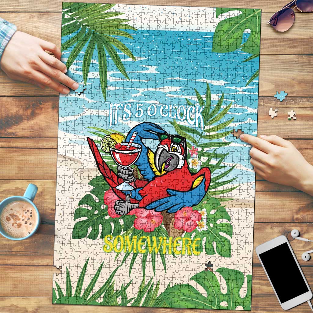 Guyana Christmas Puzzle Chilling Macaw It's 5 o'clock Somewhere - Wonder Print Shop