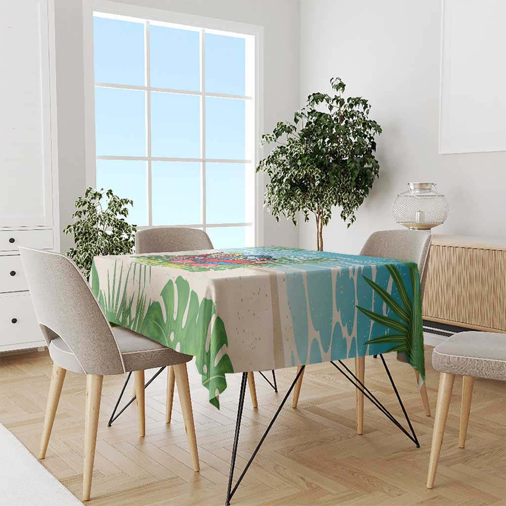 Guyana Christmas Tablecloth Chilling Macaw It's 5 o'clock Somewhere - Wonder Print Shop