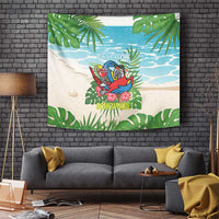 Guyana Christmas Tapestry Chilling Macaw It's 5 o'clock Somewhere - Wonder Print Shop