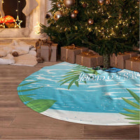 Guyana Christmas Tree Skirt Chilling Macaw It's 5 o'clock Somewhere - Wonder Print Shop