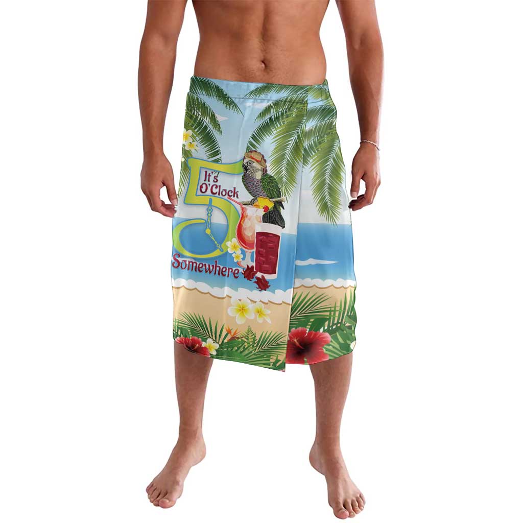 Guyana Christmas Lavalava Macaw Red-fan Parrot Tropical Vibes - Wonder Print Shop