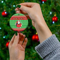 Guyana Christmas Ceramic Ornament Santa With Macaw Parrot Merry Xmas - Wonder Print Shop