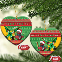 Personalized Guyana Cricket Christmas Ceramic Ornament Amazon Warriors Merry Xmas - Wonder Print Shop