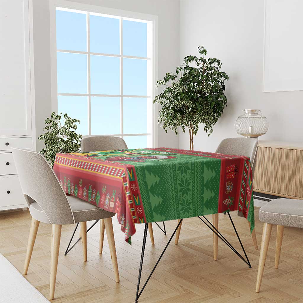 Guyana Cricket Christmas Tablecloth Amazon Warriors Merry Xmas - Wonder Print Shop