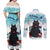 Iceland Yule Cat Christmas Couples Matching Off Shoulder Maxi Dress and Long Sleeve Button Shirt Jolakotturinn With Poinsettia - Winter Vibes - Wonder Print Shop