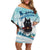 Iceland Yule Cat Christmas Family Matching Off Shoulder Short Dress and Hawaiian Shirt Jolakotturinn With Poinsettia - Winter Vibes - Wonder Print Shop