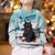 Iceland Yule Cat Christmas Kid Ugly Christmas Sweater Jolakotturinn With Poinsettia - Winter Vibes - Wonder Print Shop