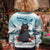 Iceland Yule Cat Christmas Kid Ugly Christmas Sweater Jolakotturinn With Poinsettia - Winter Vibes - Wonder Print Shop