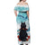 Iceland Yule Cat Christmas Off Shoulder Maxi Dress Jolakotturinn With Poinsettia - Winter Vibes - Wonder Print Shop