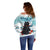 Iceland Yule Cat Christmas Off Shoulder Sweater Jolakotturinn With Poinsettia - Winter Vibes - Wonder Print Shop