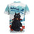 Iceland Yule Cat Christmas Rugby Jersey Jolakotturinn With Poinsettia - Winter Vibes