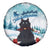 Iceland Yule Cat Christmas Spare Tire Cover Jolakotturinn With Poinsettia - Winter Vibes