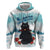 Iceland Yule Cat Christmas Zip Hoodie Jolakotturinn With Poinsettia - Winter Vibes