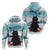 Iceland Yule Cat Christmas Zip Hoodie Jolakotturinn With Poinsettia - Winter Vibes