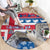 Iceland Christmas Round Carpet Gyrfalcon Santa Merry Xmas