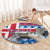 Iceland Christmas Round Carpet Gyrfalcon Santa Merry Xmas