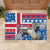 Iceland Christmas Rubber Doormat Gyrfalcon Santa Merry Xmas - Wonder Print Shop