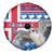 Iceland Christmas Spare Tire Cover Gyrfalcon Santa Merry Xmas