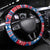 Iceland Christmas Steering Wheel Cover Gyrfalcon Santa Merry Xmas