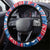 Iceland Christmas Steering Wheel Cover Gyrfalcon Santa Merry Xmas