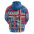 Iceland Christmas Zip Hoodie Gyrfalcon Santa Merry Xmas