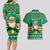 Personalised Ireland Christmas Couples Matching Long Sleeve Bodycon Dress and Hawaiian Shirt Irish Santa Claus Nollaig Shona Duit - Wonder Print Shop