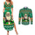 Personalised Ireland Christmas Couples Matching Summer Maxi Dress and Long Sleeve Button Shirt Irish Santa Claus Nollaig Shona Duit - Wonder Print Shop