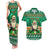 Personalised Ireland Christmas Couples Matching Tank Maxi Dress and Hawaiian Shirt Irish Santa Claus Nollaig Shona Duit - Wonder Print Shop