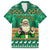 Personalised Ireland Christmas Family Matching Long Sleeve Bodycon Dress and Hawaiian Shirt Irish Santa Claus Nollaig Shona Duit - Wonder Print Shop