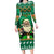 Personalised Ireland Christmas Family Matching Long Sleeve Bodycon Dress and Hawaiian Shirt Irish Santa Claus Nollaig Shona Duit - Wonder Print Shop