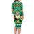 Personalised Ireland Christmas Family Matching Long Sleeve Bodycon Dress and Hawaiian Shirt Irish Santa Claus Nollaig Shona Duit - Wonder Print Shop