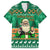 Personalised Ireland Christmas Family Matching Short Sleeve Bodycon Dress and Hawaiian Shirt Irish Santa Claus Nollaig Shona Duit - Wonder Print Shop