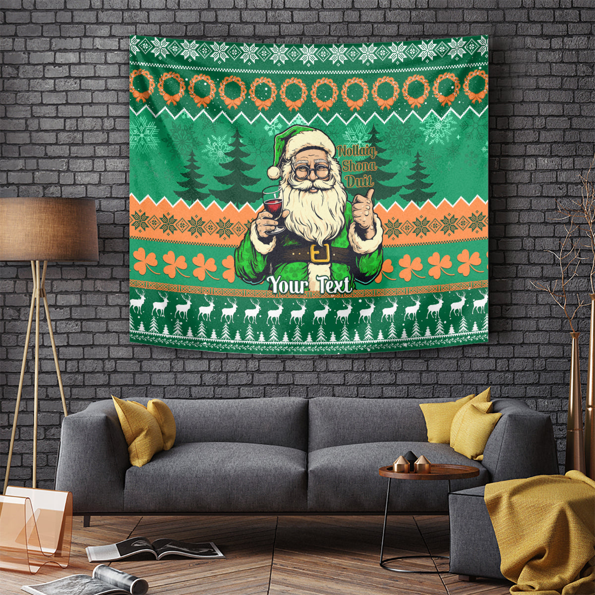 personalised-ireland-christmas-tapestry-irish-santa-claus-nollaig-shona-duit