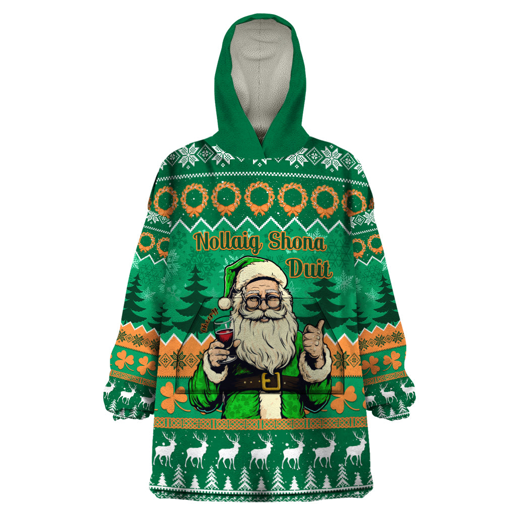 personalised-ireland-christmas-wearable-blanket-hoodie-irish-santa-claus-nollaig-shona-duit