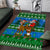 Personalised Scotland Christmas Area Rug Scottish Santa With Reindeer Nollaig Chridheil - Wonder Print Shop