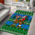 Personalised Scotland Christmas Area Rug Scottish Santa With Reindeer Nollaig Chridheil - Wonder Print Shop