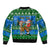 Personalised Scotland Christmas Bomber Jacket Scottish Santa With Reindeer Nollaig Chridheil - Wonder Print Shop